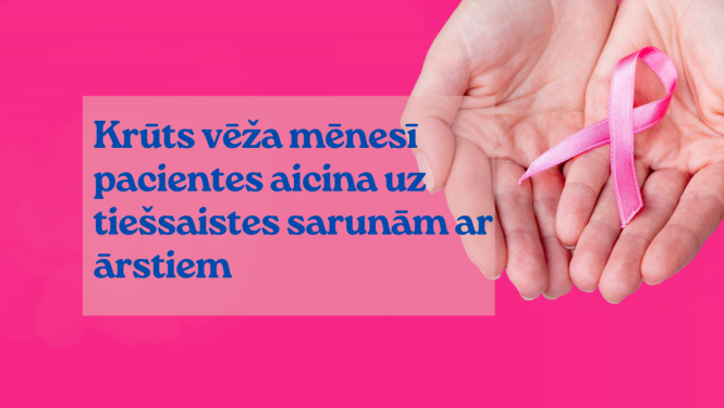Attēls: Krūts vēža mēnesī aicina uz sarunām ar ārstiem