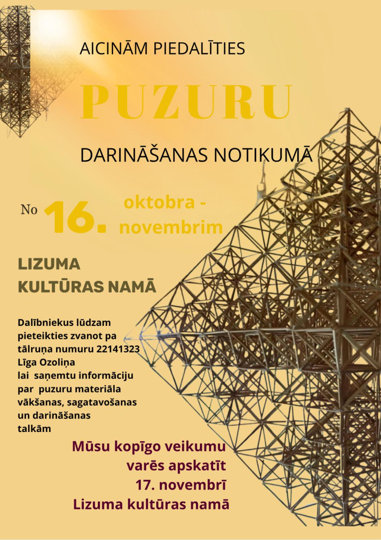 Puzuru darināšana Lizumā