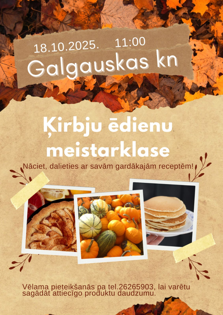ķirbju ēdienu meistarklase