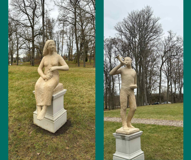 Attēls: izveidojusi divas jaunas skulptūras – Meiteni un Puisi