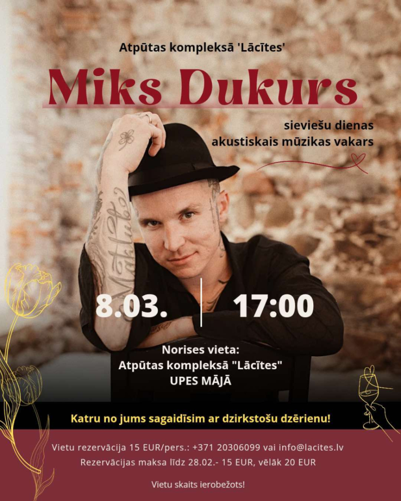 Attēls: Akustiskais mūzikas vakars kopā ar Miku Dukuru