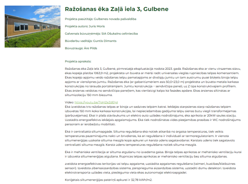 Attēls: par Zaļo ēku Gulbenē