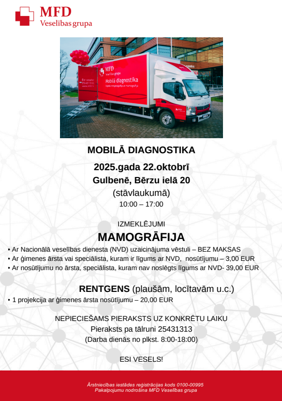 Attēls: Mobilā diagnostika Gulbenē 22.10.