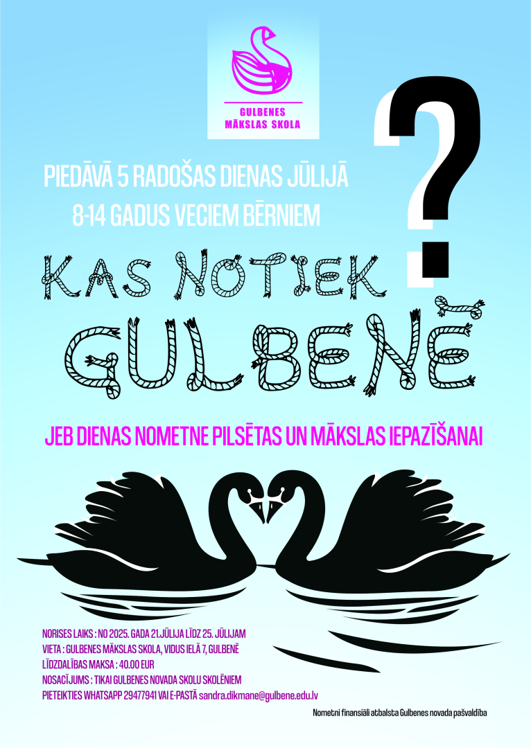 Attēls: Jauno mākslinieku nometne “Kas notiek Gulbenē?”