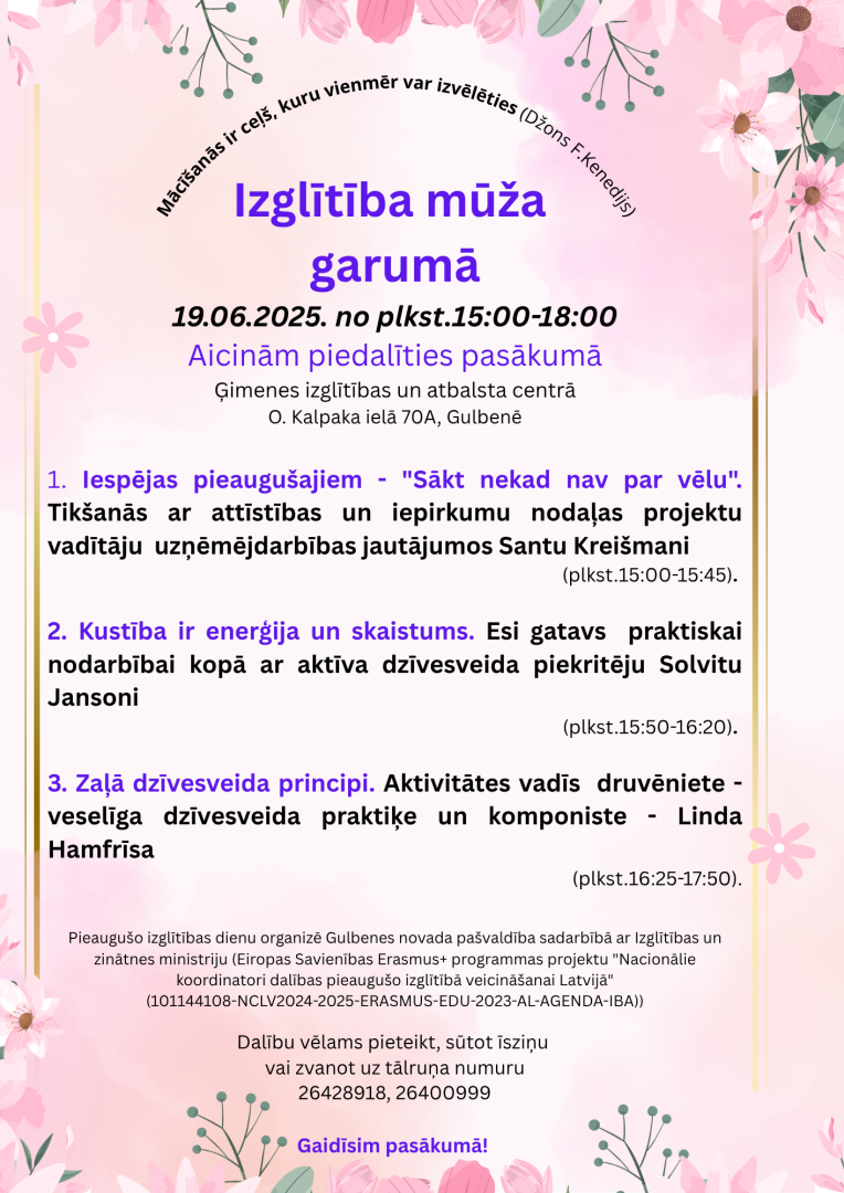 Attēls: izglītība mūža garumā