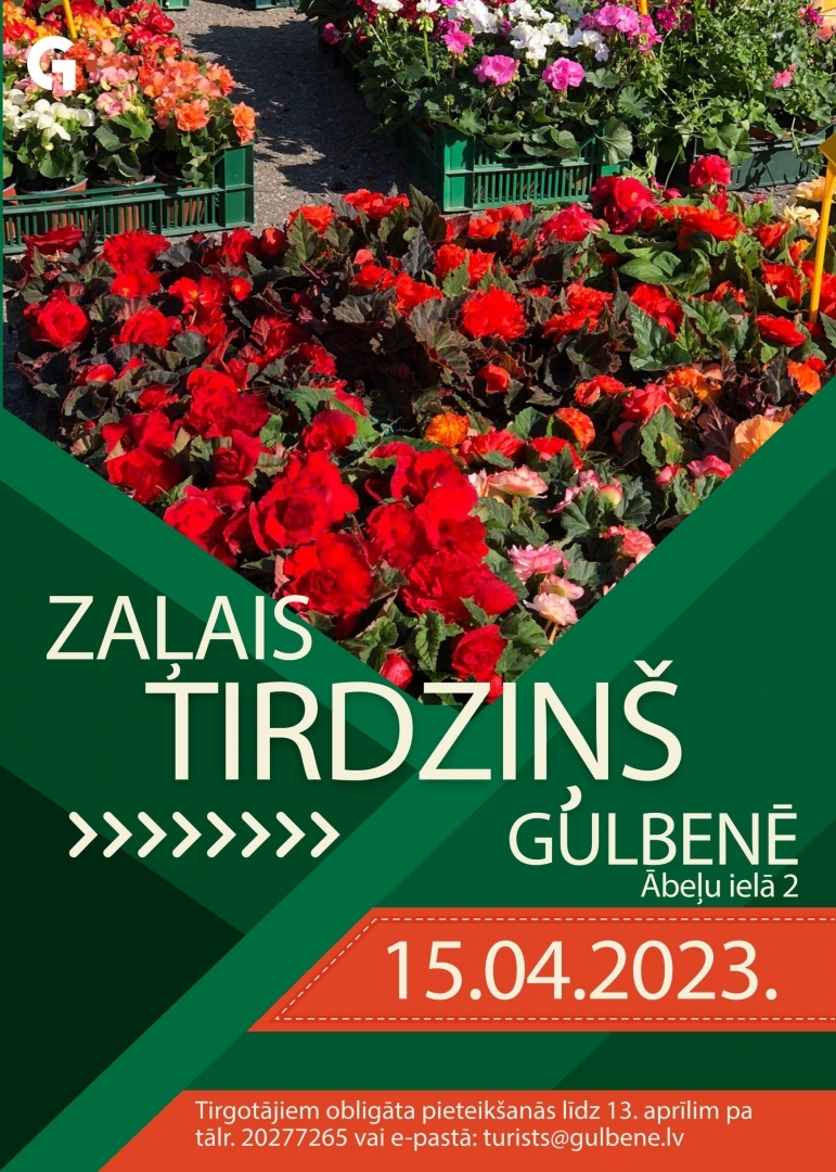 Zaļais tirdziņš Gulbenē 15.aprīlī