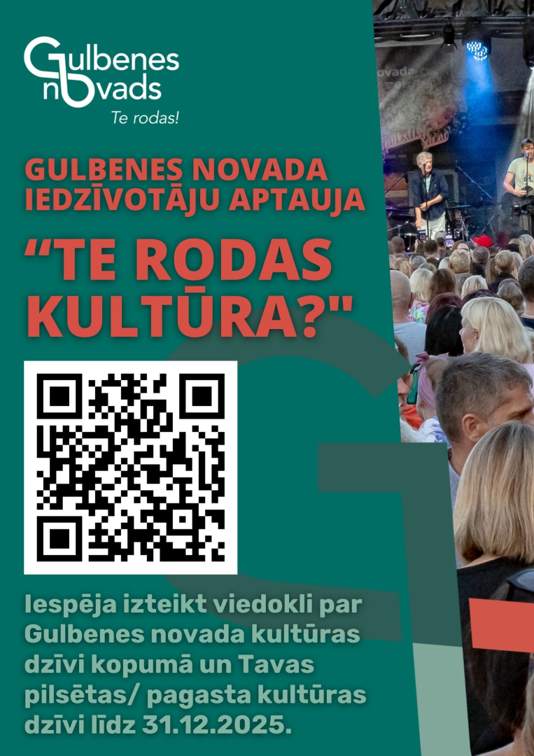 Attēls: Gulbenes novada iedzīvotāju aptauja “Te rodas kultūra?"