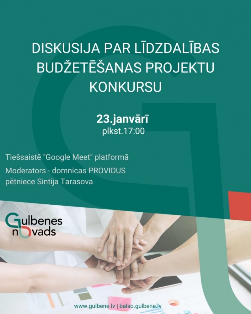 Attēls par diskusiju līdzdalības budžetēšanas projektu konkursu