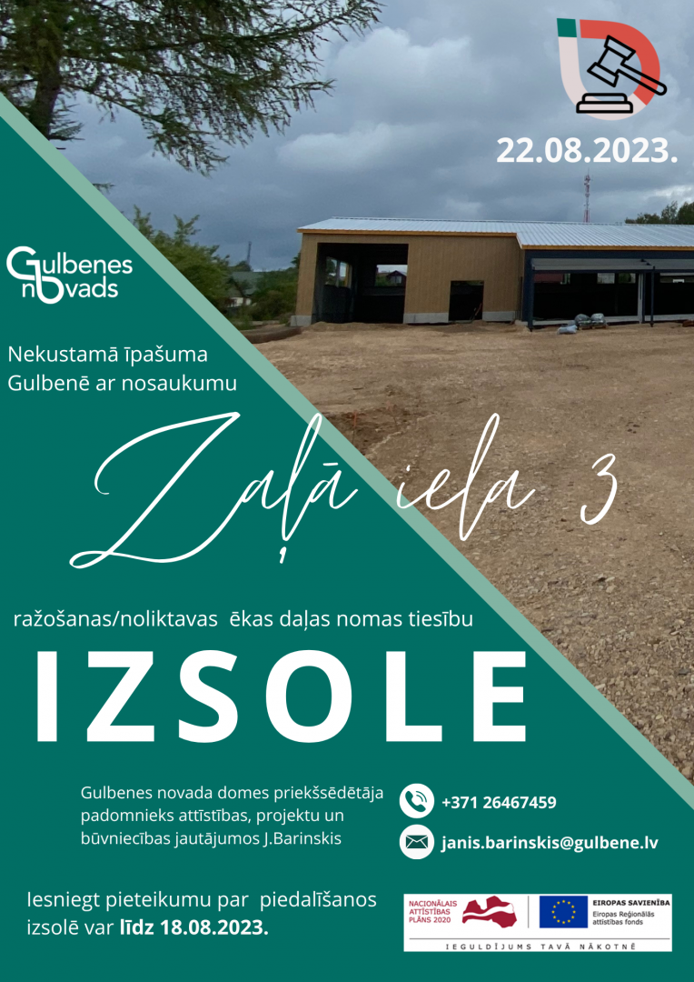 Vizuālis: izsole Zaļā iela, Gulbenē