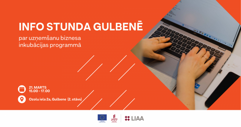 Latvijas Investīciju un attīstības aģentūras (LIAA) pārstāvniecībā Gulbenē norisināsies info stunda uzņēmējiem par jauno inkubācijas programmu un uzņemšanas nosacījumiem. 