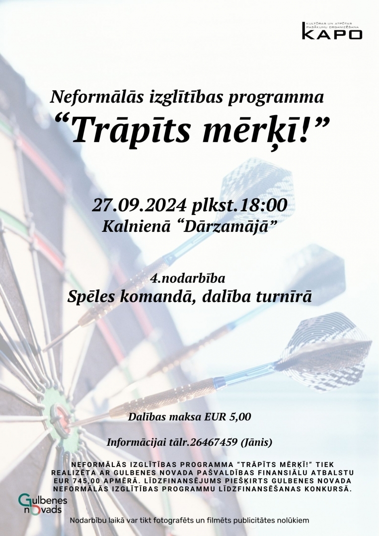 Attēls: neformālās izglītības programma Kapo