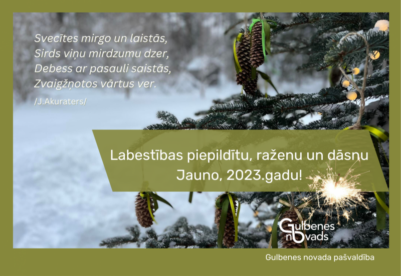 Attēls ar Laimīgu jauno gadu vēlējumu