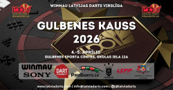 Gulbenes Kauss 2026 šautriņu mešanā