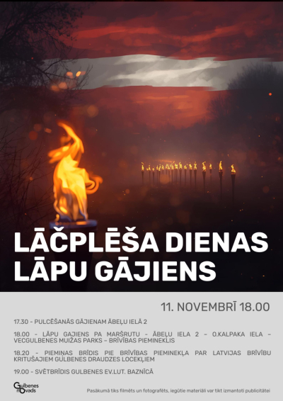 Lāpu gājiens, afiša