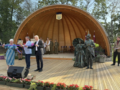 Attēls: Lizuma estrādes pilnveides projekta atklāšana