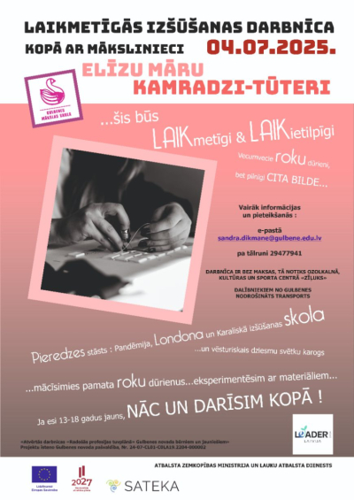 Attēls: laikmetīgās izšūšanas darbnīca
