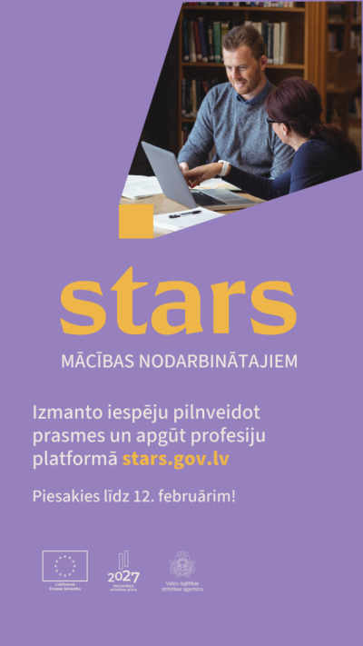 Attēls: Iespēja apgūt un pilnveidot prasmes ar ES līdzfinansējumu