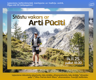 Afiša: Stāstu vakars ar Arti Pūcīti