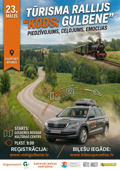 Afiša: Tūrisma rallijs "KODS: GULBENE"