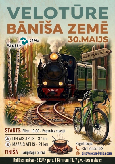 Afiša: Velotūre Bānīša zemē