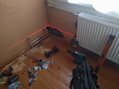 Attēls: Notiek būvdarbi Druvienas pamatskolas ēkā