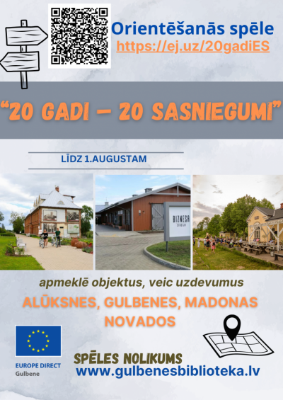 Attēls: Vasarā piedzīvo orientēšanās spēli “20 gadi – 20 sasniegumi”