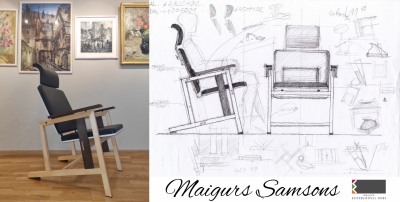 Attēls; Gulbenes muzeja krājumu papildina Maigura Samsona dizaina krēsls