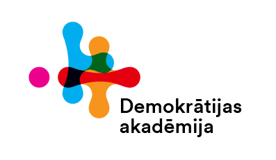 Attēls: mācību programmas “Demokrātijas akadēmija” logo.