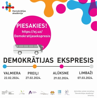 (Iz)braucieni Demokrātijas ekspresī  uz Alūksni, Limbažiem, Preiļiem un Valmieru – piesakies!