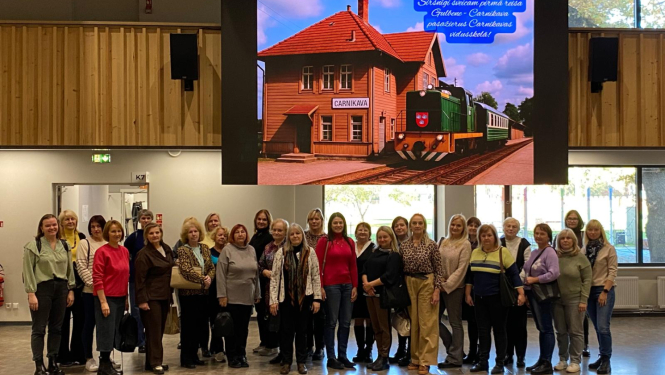 Attēls:  Pieredzes apmaiņa Carnikavas vidusskolā