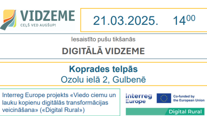 Attēls: par koprades aktivitāti un diskusiju par digitalizācijas attīstību Vidzemē
