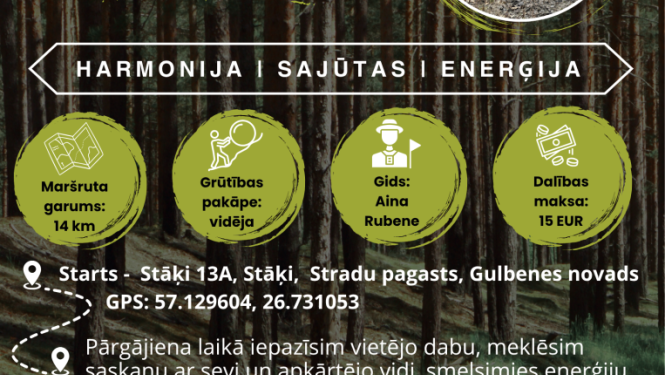 Afiša: Pārgājiens "Kluso taku piedzīvojums"