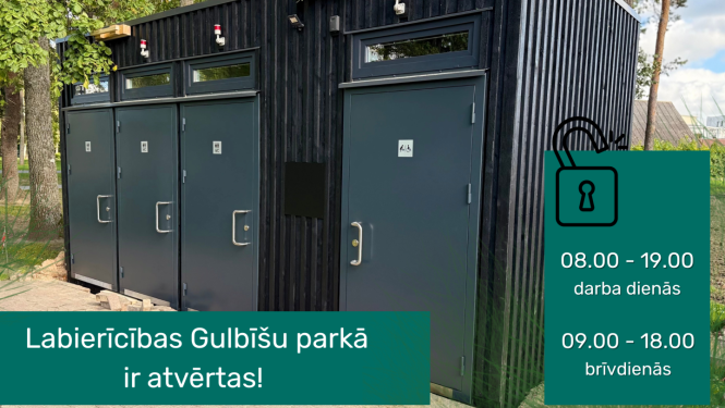 Attēls: Gulbīšu parka tualetes