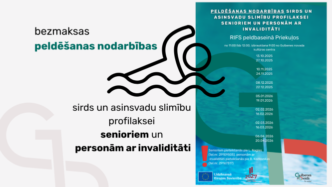 Attēls: peldēšanas nodarbības 2025./2026.sezonā