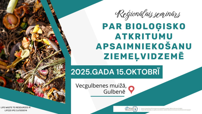 Attēls: reģionālais seminārs par bioloģisko atkritumu apsaimniekošanu Ziemeļvidzemē