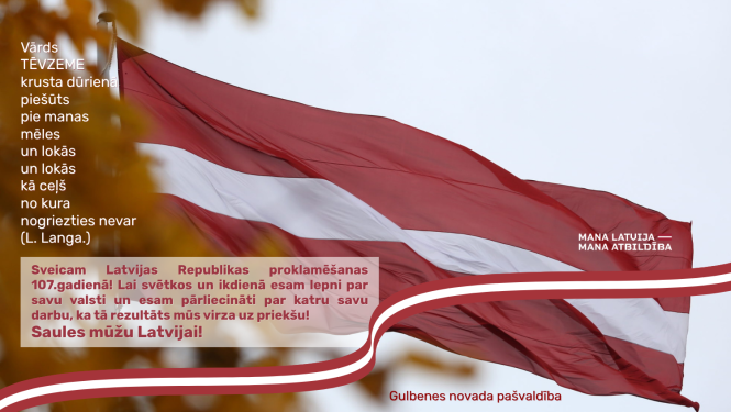 Attēls: apsveikums 18.novembrī