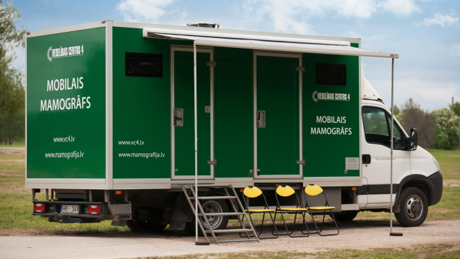 Attēls: mobilais mamogrāfs Gulbenē