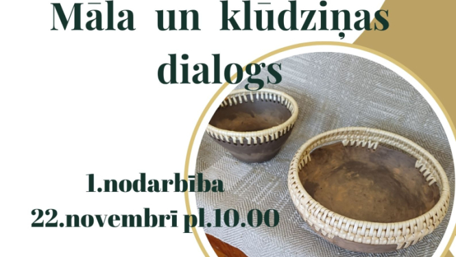 Afiša: Nodarbību cikla "Māla un klūdziņas dialogs" pirmā nodarbība 