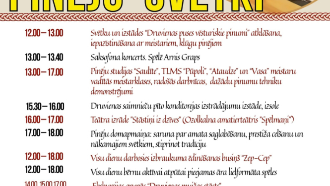 Afiša: Klūgu pinēju svētki Druvienas muižā