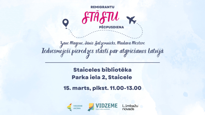 Aicina uz “Remigrantu stāstu pēcpusdienu” Staicelē