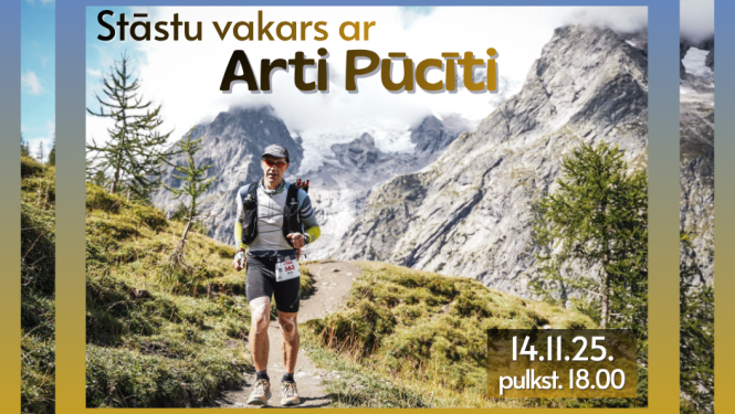Afiša: Stāstu vakars ar Arti Pūcīti