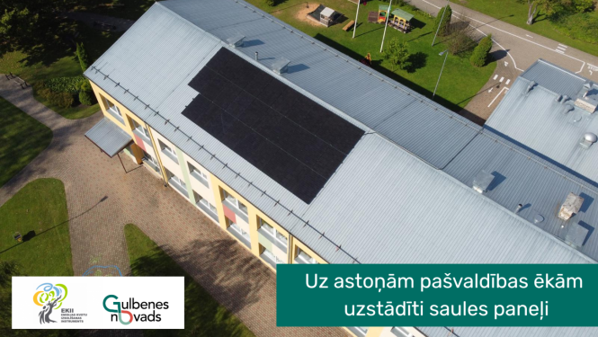 Attēls: Saules elektrostaciju uzstādīšana Gulbenes pilsētā