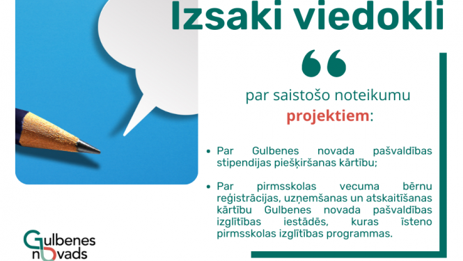 Attēls: izsaki viedokli par saistošos noteikumu projektiem