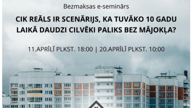 Bezmaksas e-seminārs 11.aprīlī ikvienam, kam rūp savas mājas apsaimniekošana!