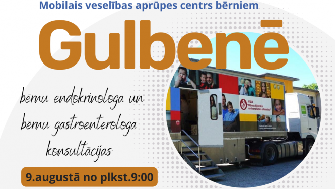 Vizuālis: mobilais veselības centrs bērniem augustā būs Gulbenē