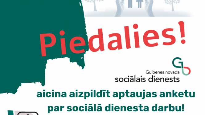 Sociālais dienests aicina piedalīties aptaujā