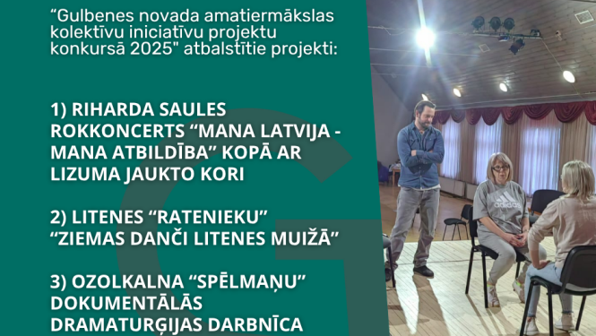 Attēls: noslēdzās pieteikumu iesniegšana jau otrajam “Gulbenes novada amatiermākslas kolektīvu iniciatīvu projektu konkursam”