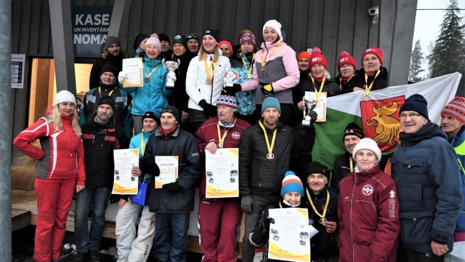 Gulbenes novada slēpotāji uz Latvijas Sporta Veterānu savienības 60. sporta spēlēm