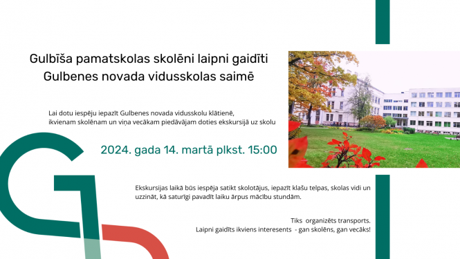 Attēls: Gulbenes novada vidusskola aicina saimē