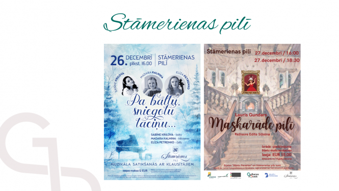 Attēls: pasākumi decembrī Stāmerienas pilī